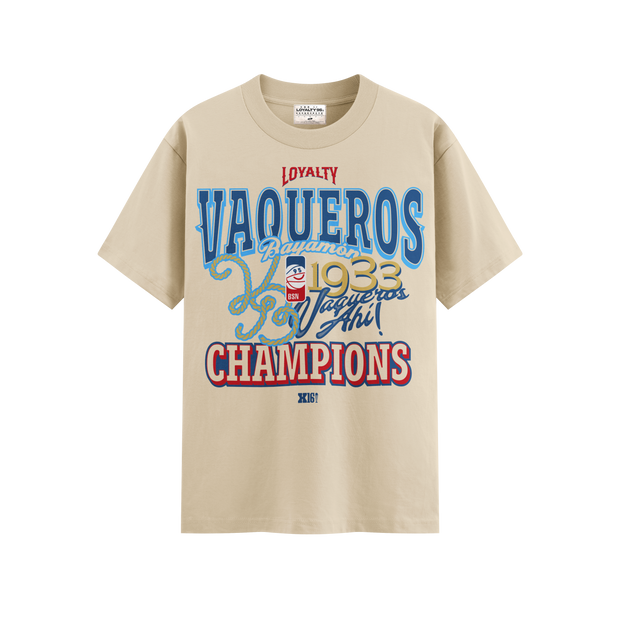 OVERSIZED T-SHIRT -  LOYALTY x VAQUEROS BEIGE