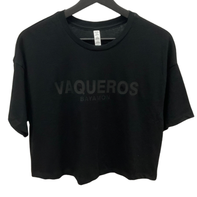 VAQUEROS BLACK CROP TOP