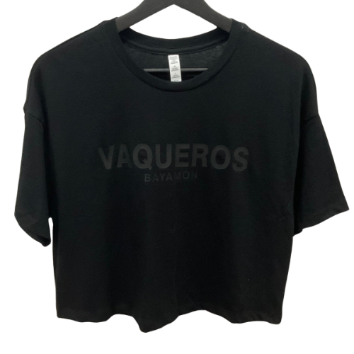 VAQUEROS BLACK CROP TOP