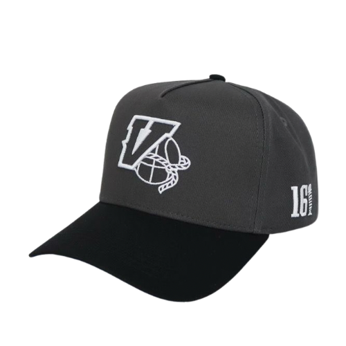 GORRA VAQUEROS GRIS - VICERA NEGRA Y AZUL