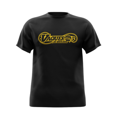 T-SHIRT VAQUEROS BLACK & YELLOW